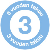3 vuoden takuu 