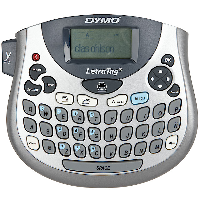 Märkmaskin Dymo LetraTag LT100T Clas Ohlson