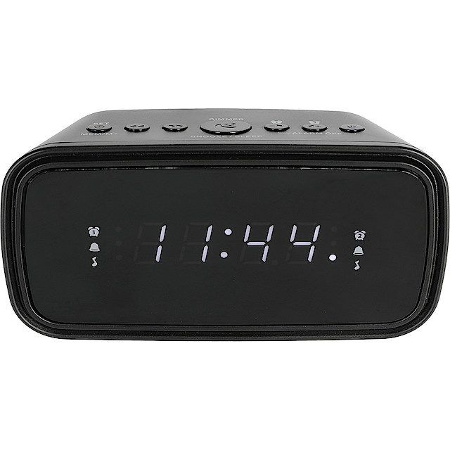 Klockradio med dubbla alarm, svart Clas Ohlson