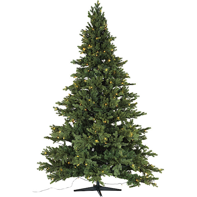 Julgran med belysning